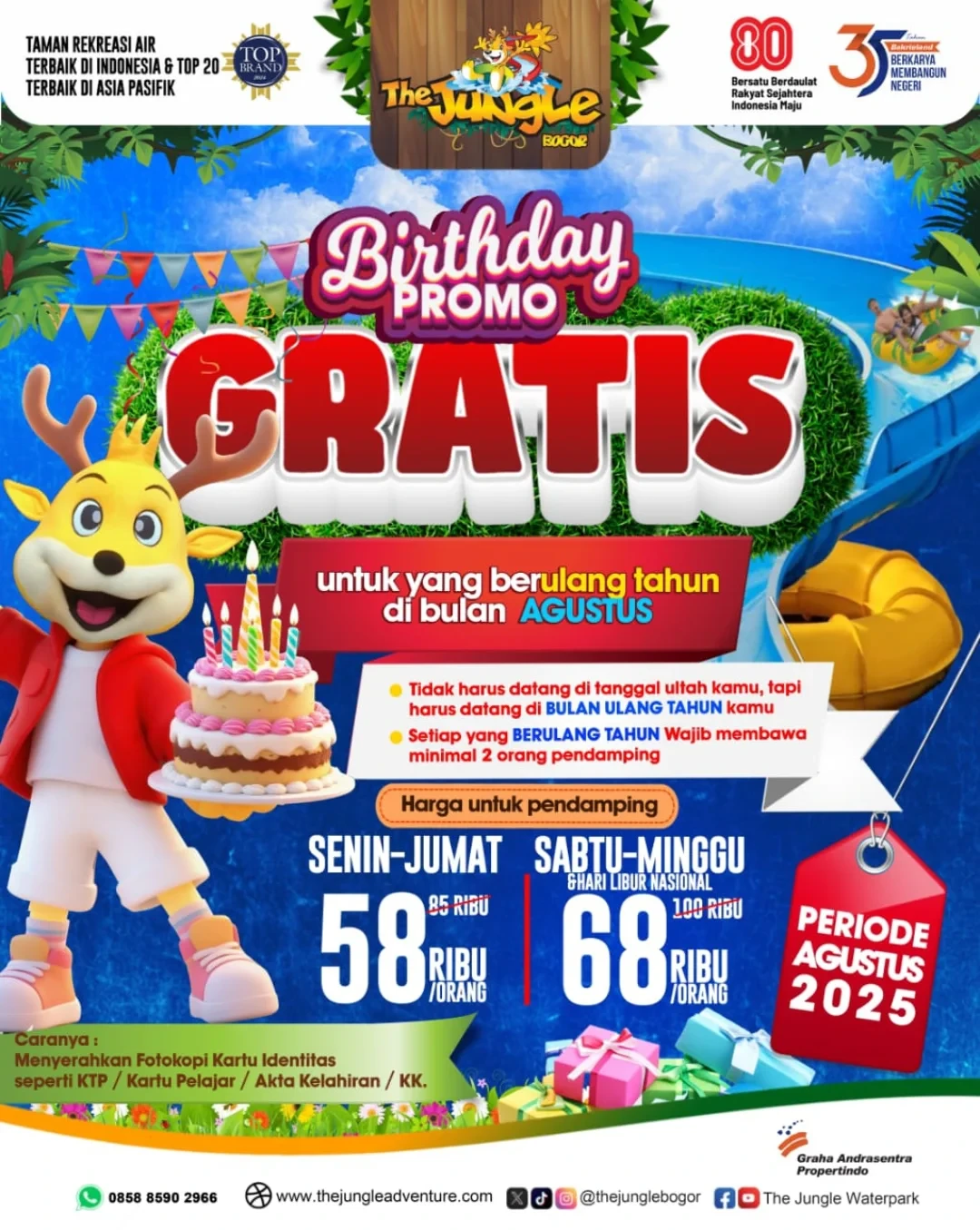 Promo The Jungle Birthday Promo GRATIS Buat Yang Berulang Tahun Agustus 2025 - Image 3
