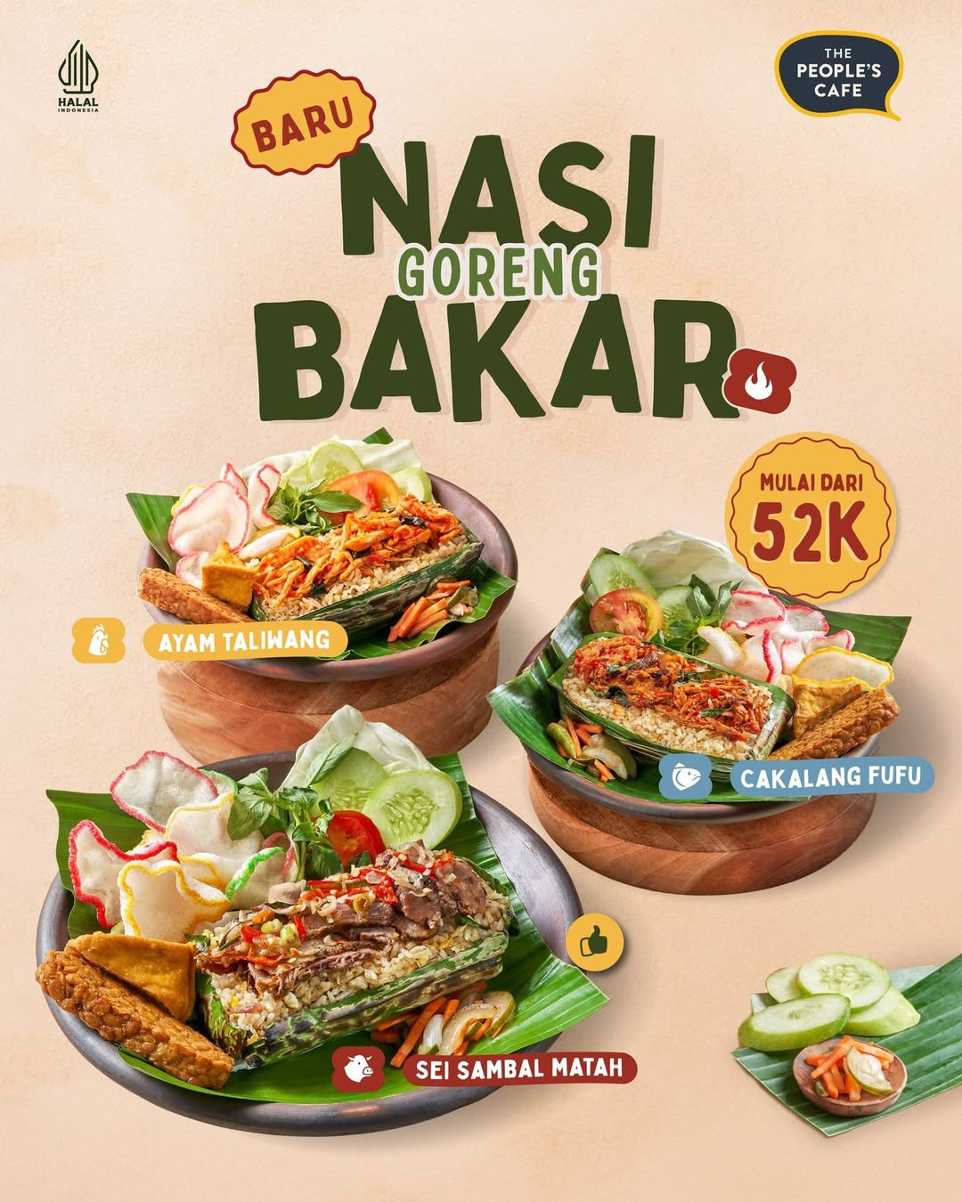 Promo People's Cafe Nasi Goreng Bakar Mulai Dari Rp 52K - Image 2