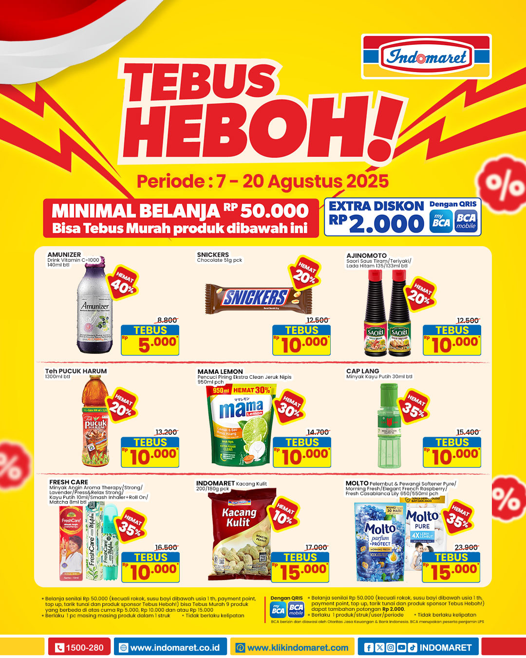 Promo Indomaret Tebus Heboh Periode 7 - 20 Agustus 2025 - Image 1