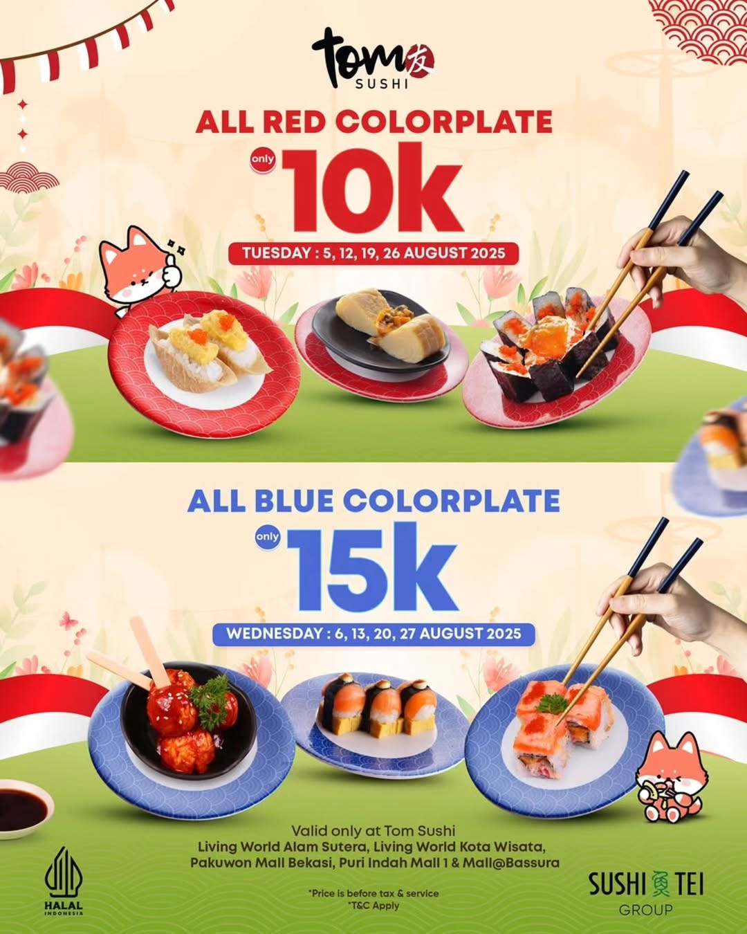 Promo Tom Sushi Independence Day Mulai Dari Rp 45K - Image 2