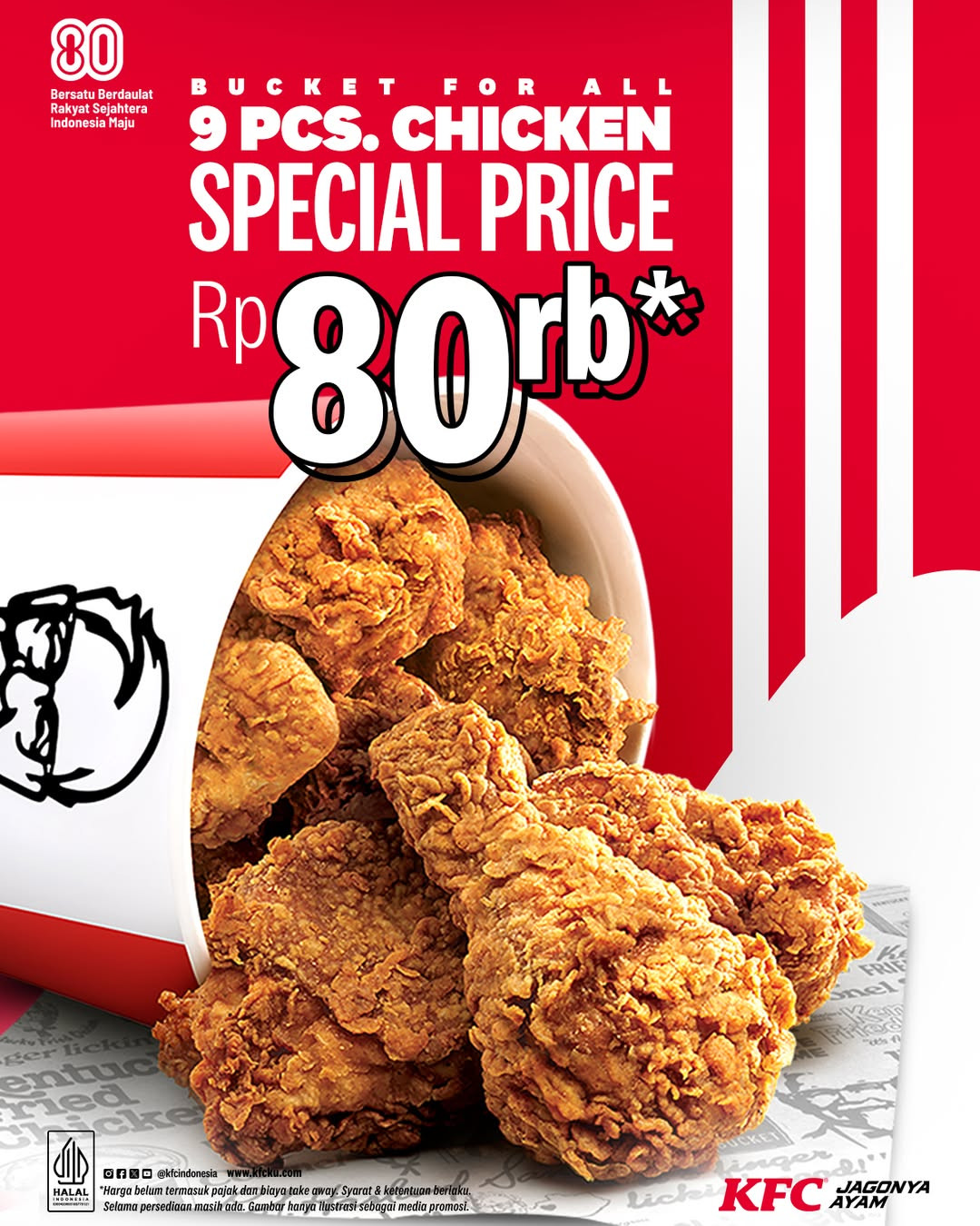 Promo KFC Bucket for Hall Hanya Rp 80.000 - Image 1