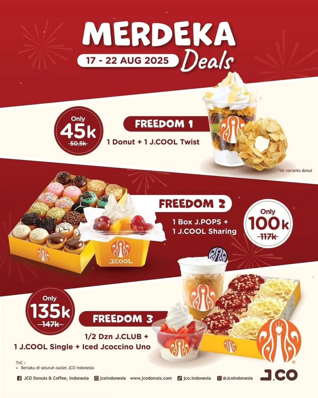 Promo J.Co Merdeka Deals Mulai Dari Rp 45.000 - Image 1