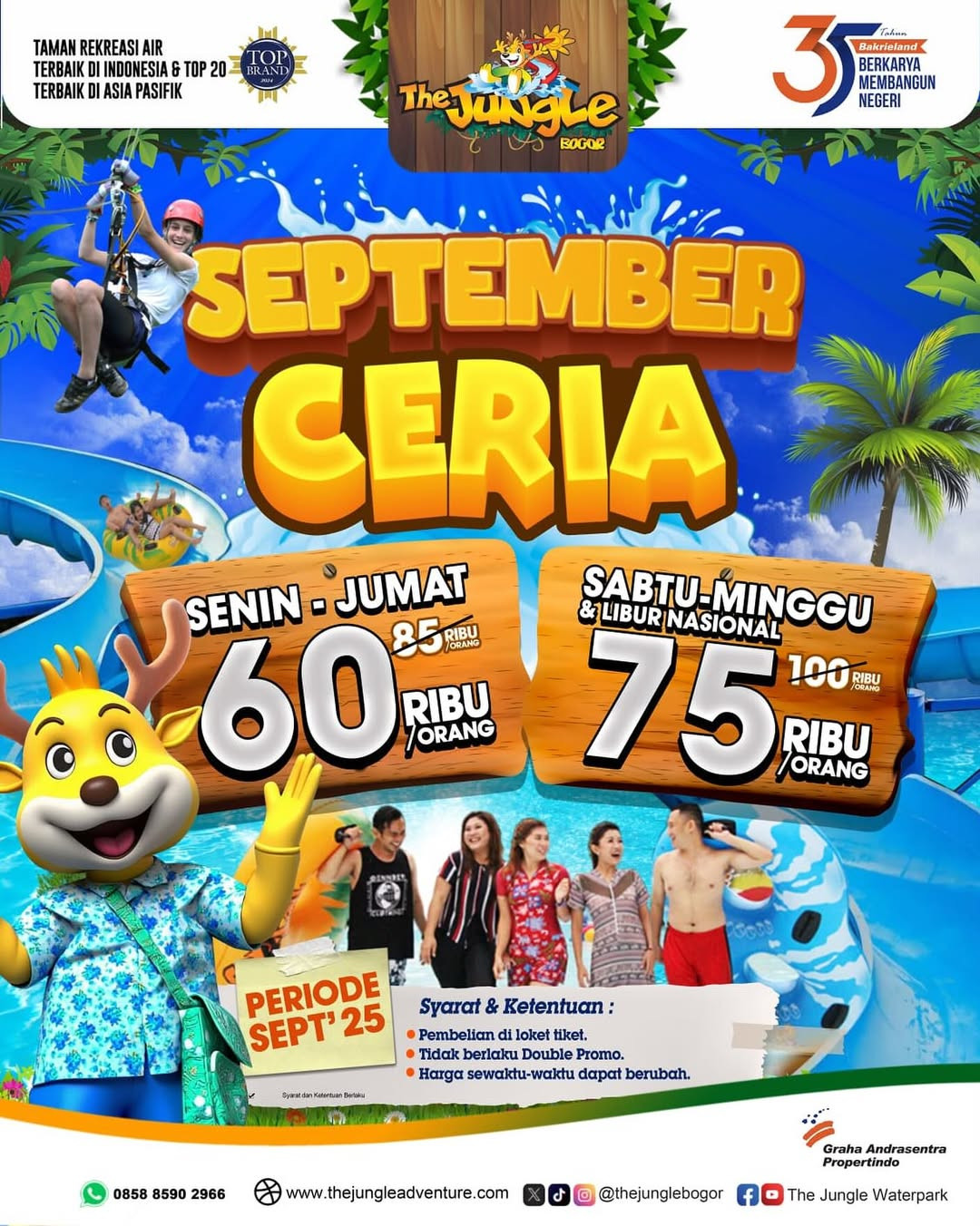 Promo The Jungle September Ceria Mulai Dari Rp 60.000/Orang - Image 1