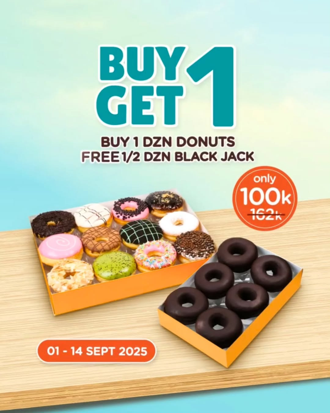 Promo J.Co Supermall Karawaci Beli 1 GRATIS 1/2 Lusin - Image 1