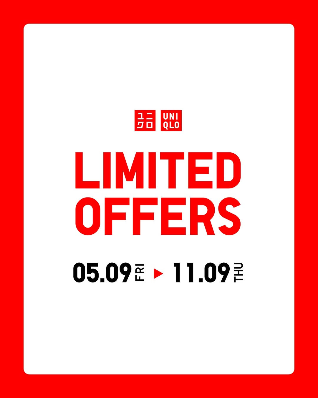 Promo Uniqlo Limited Offers Periode 5 - 11 September 2025