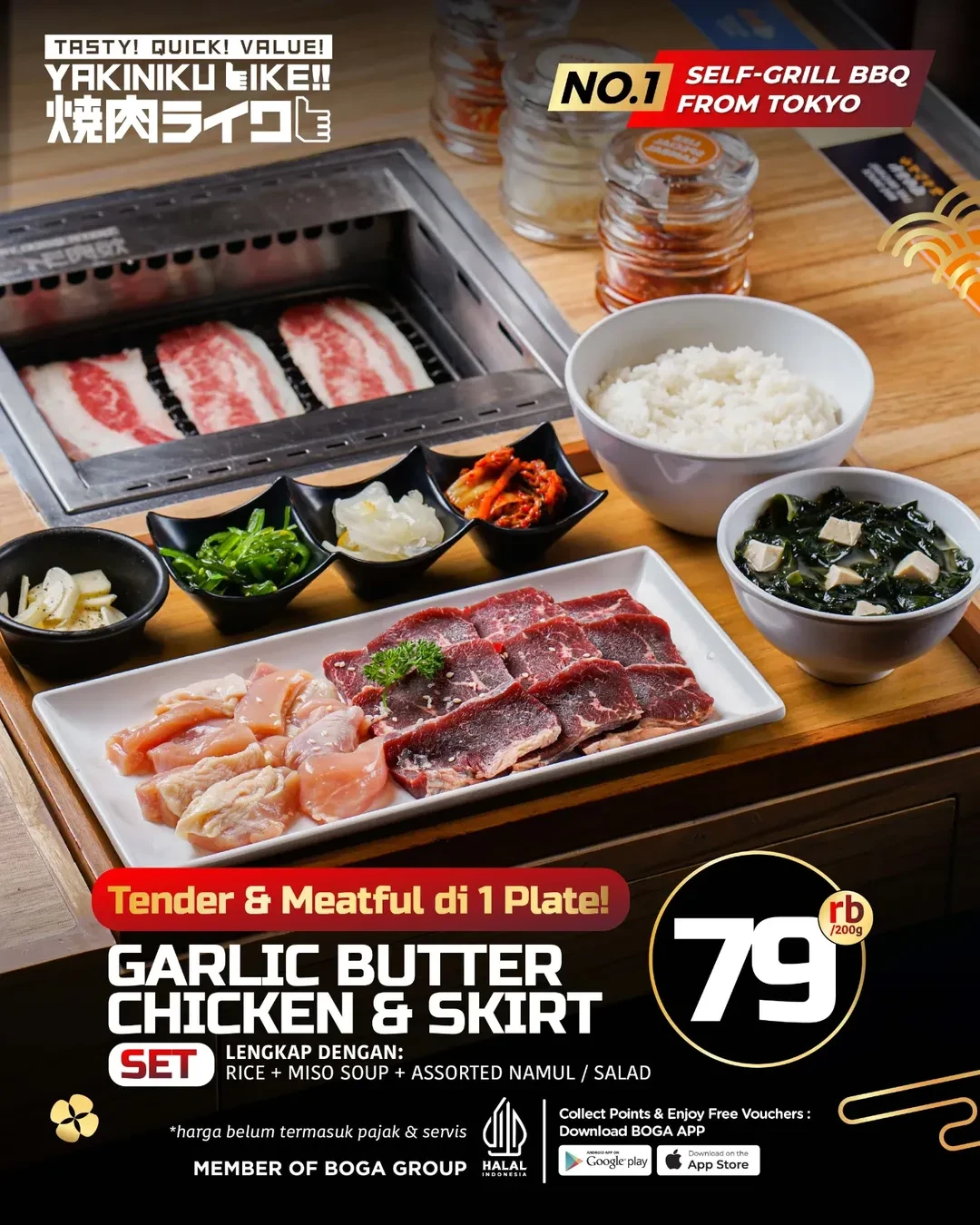 Promo Yakiniku Like Garlic Butter Chicken & Skirt Rp 79.000 - Image 2