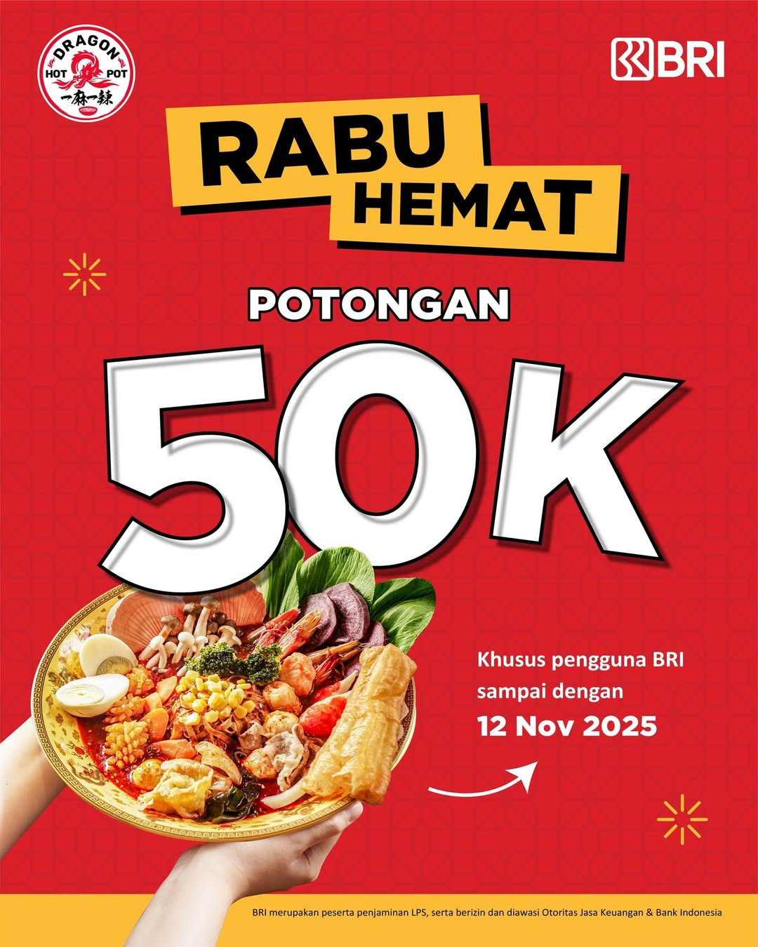 Promo Dragon Hot Pot Rabu Hemat Diskon 50% dengan BRI - Image 3