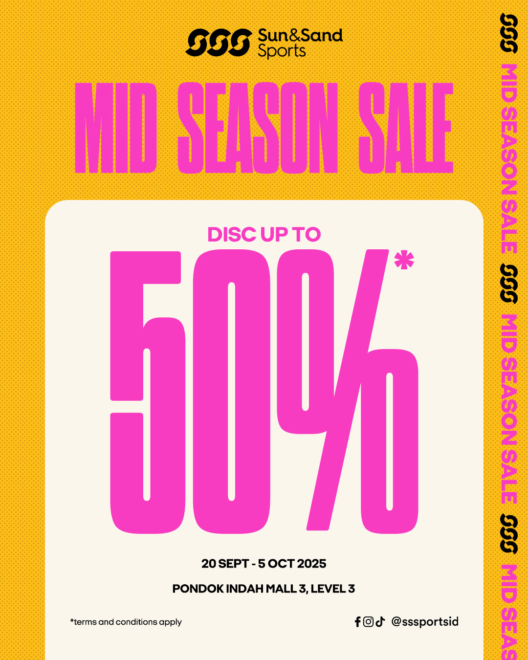 Promo Sun & Sand Sports PIM 3 Mid Year Sale Diskon s/d 50% s/d 5 Oktober 2025 - Image 1