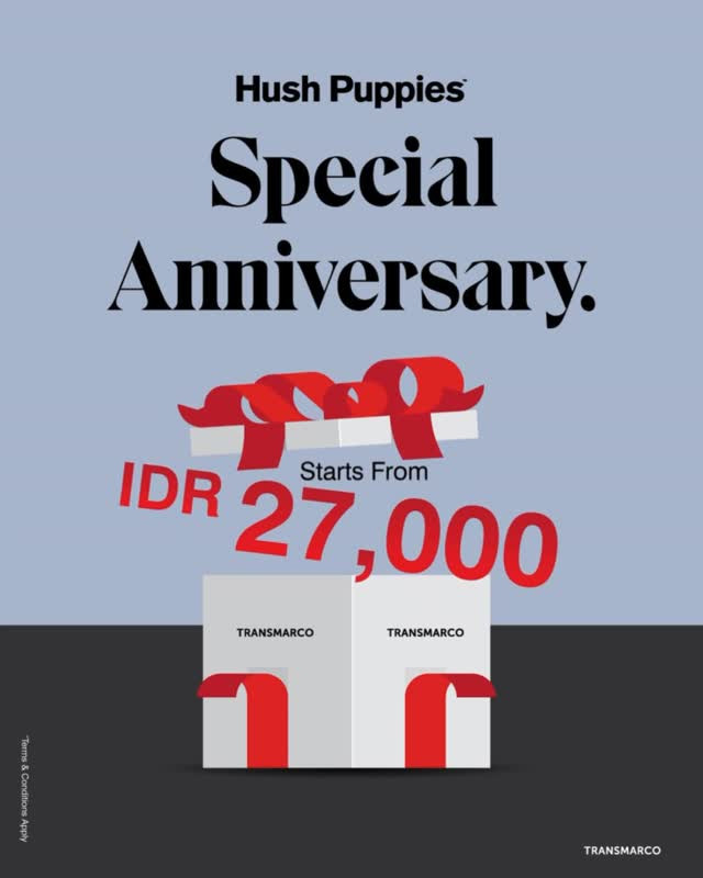 Promo Hush Puppies Special Anniversary Mulai Dari Rp 27.000 - Image 1