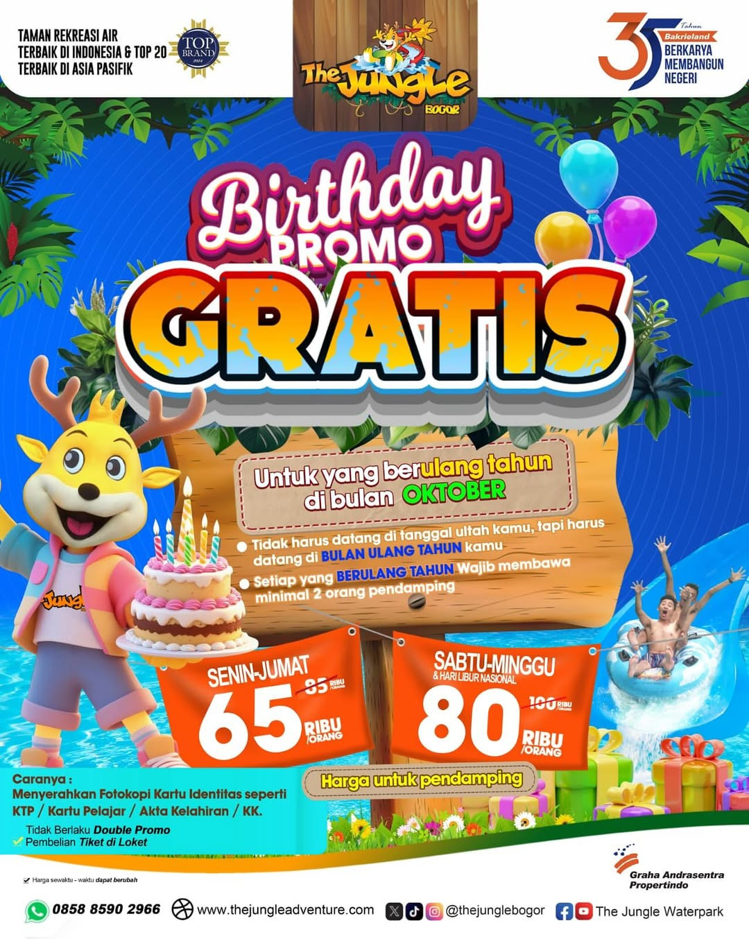 Promo The Jungle Birthday Promo GRATIS Buat Yang Berulang Tahun Oktober 2025 - Image 1