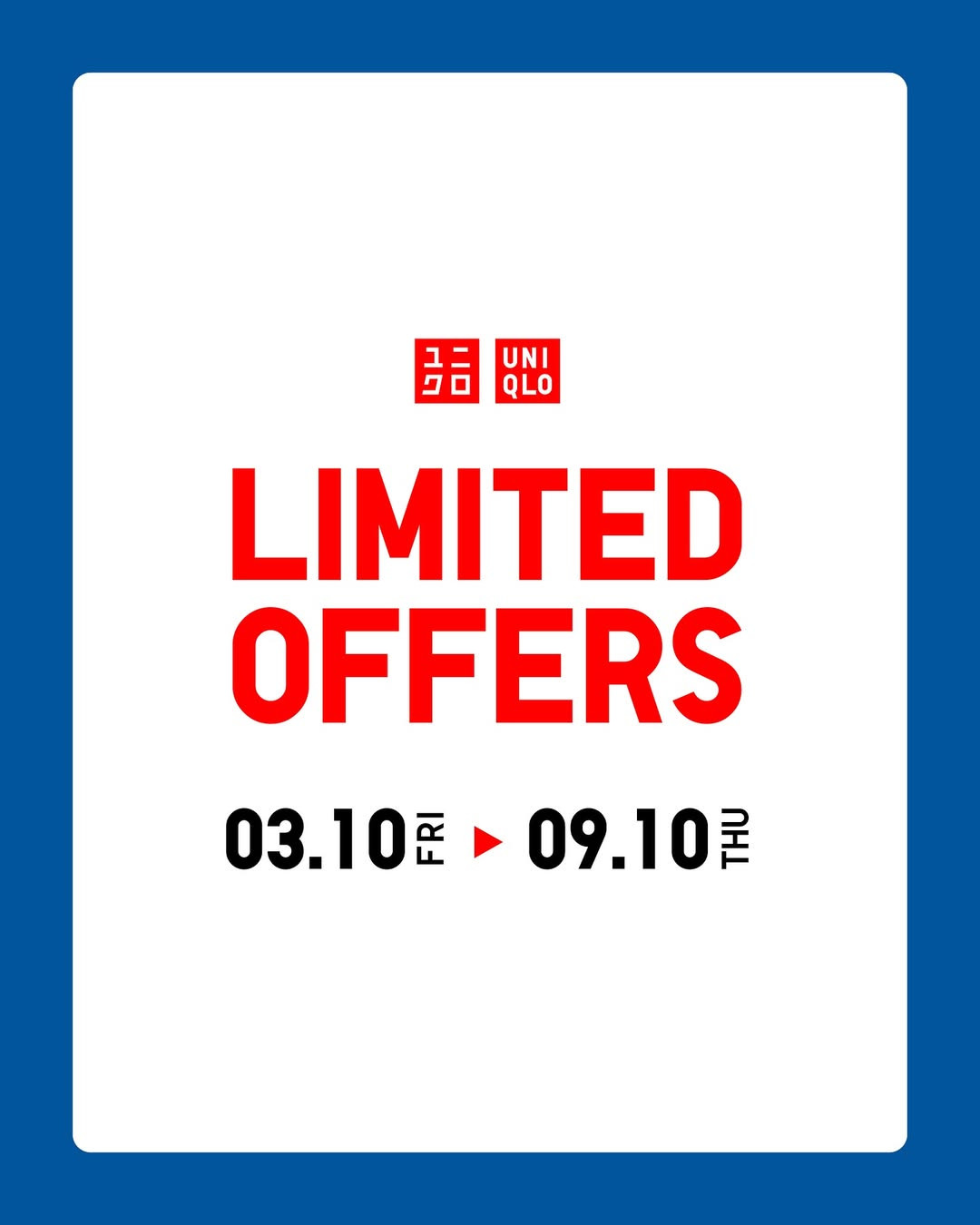 Promo Uniqlo Limited Offers Periode 3 - 9 Oktober 2025
