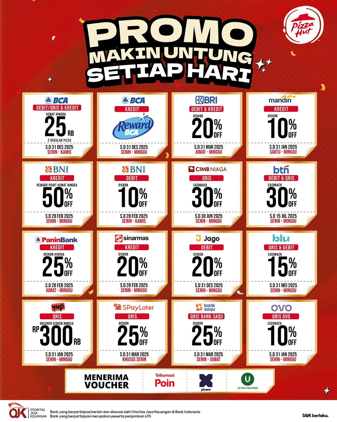 Promo Bank dan  Dompet Online Pizza Hut Untung Setiap Hari - Image 1